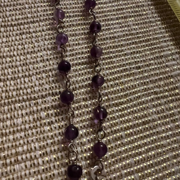 Purple Amethyst Beaded Bracelet - Picture 5 of 6